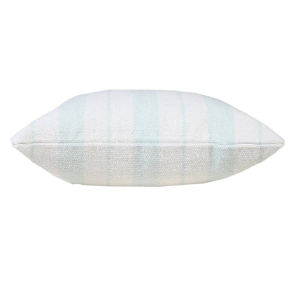 20" X 20" Bright Blue And White 100% Cotton Coastal Zippered Pillow HomeRoots
