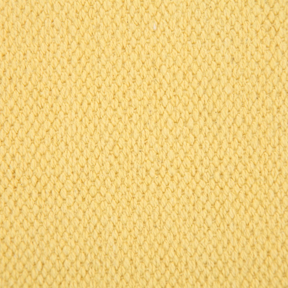 20" X 20" Yellow And White 100% Cotton Geometric Zippered Pillow — view 10