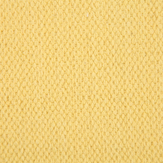 20" X 20" Yellow And White 100% Cotton Geometric Zippered Pillow