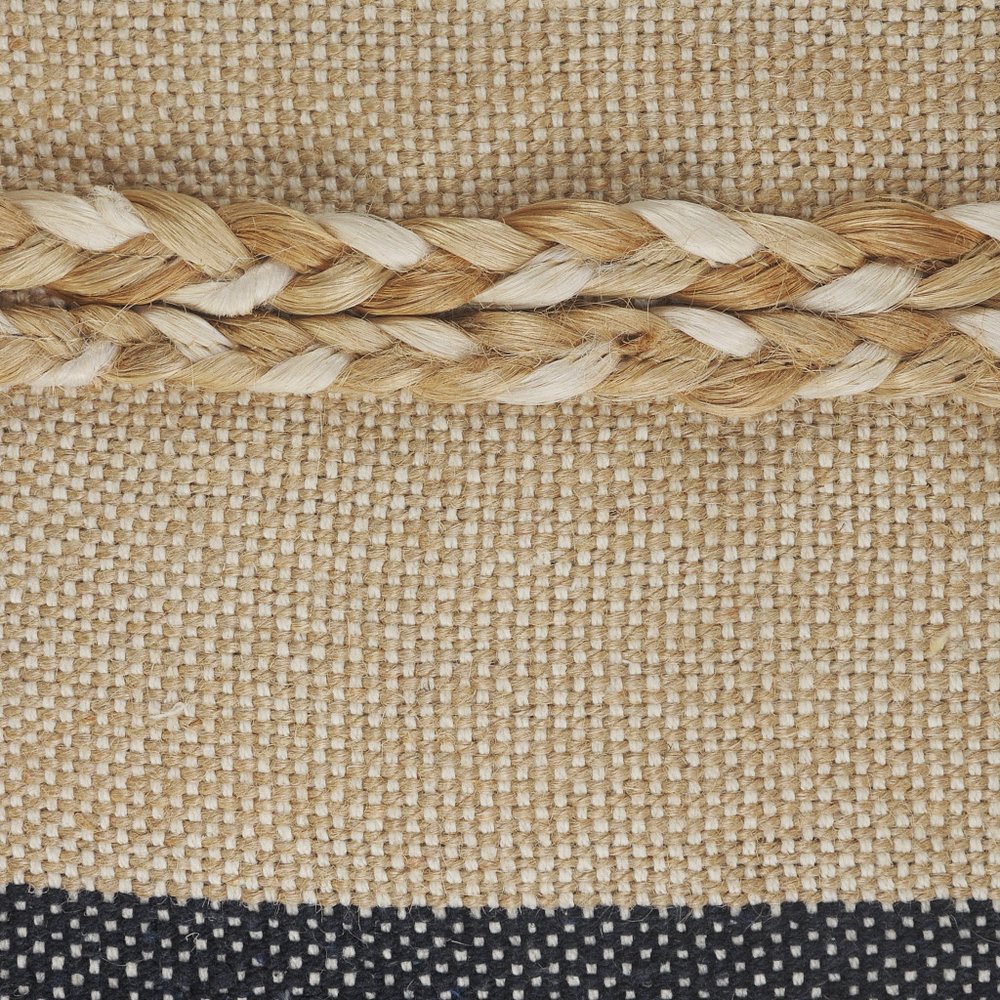 24" Denim Blue Jute Throw Pillow HomeRoots