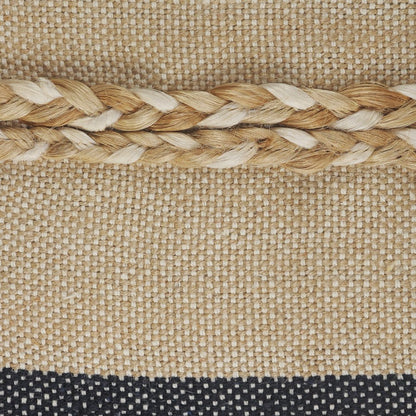 24" Denim Blue Jute Throw Pillow HomeRoots