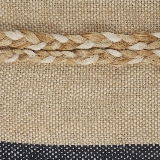 24" Denim Blue Jute Throw Pillow
