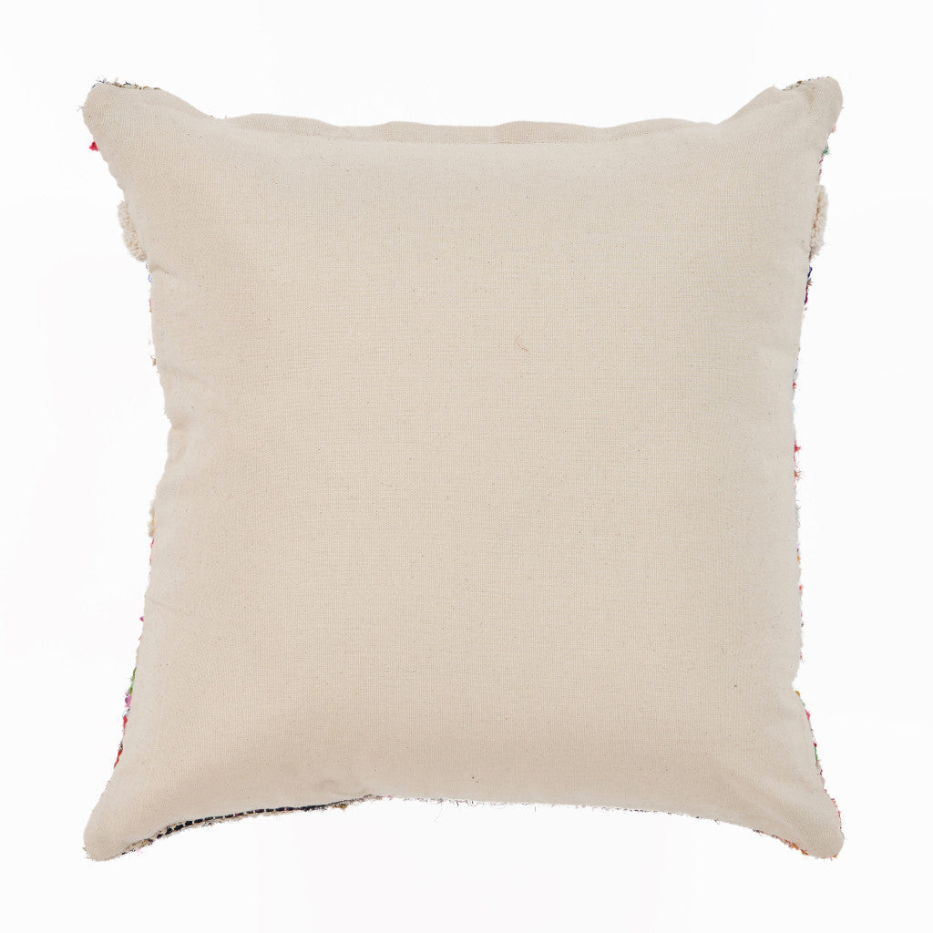 18" X 18" Blue and White Diamond Cotton Zippered Pillow FurniFindUSA