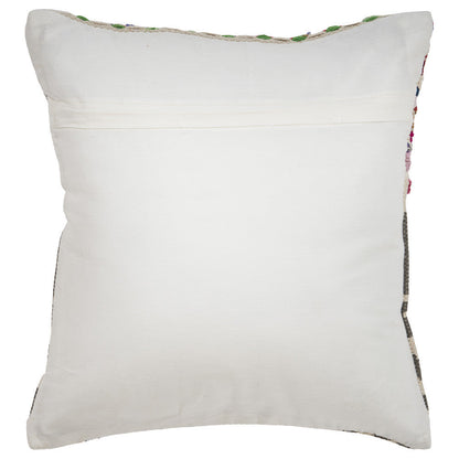 18" X 18" Blue and Beige Geometric Cotton Blend Zippered Pillow FurniFindUSA