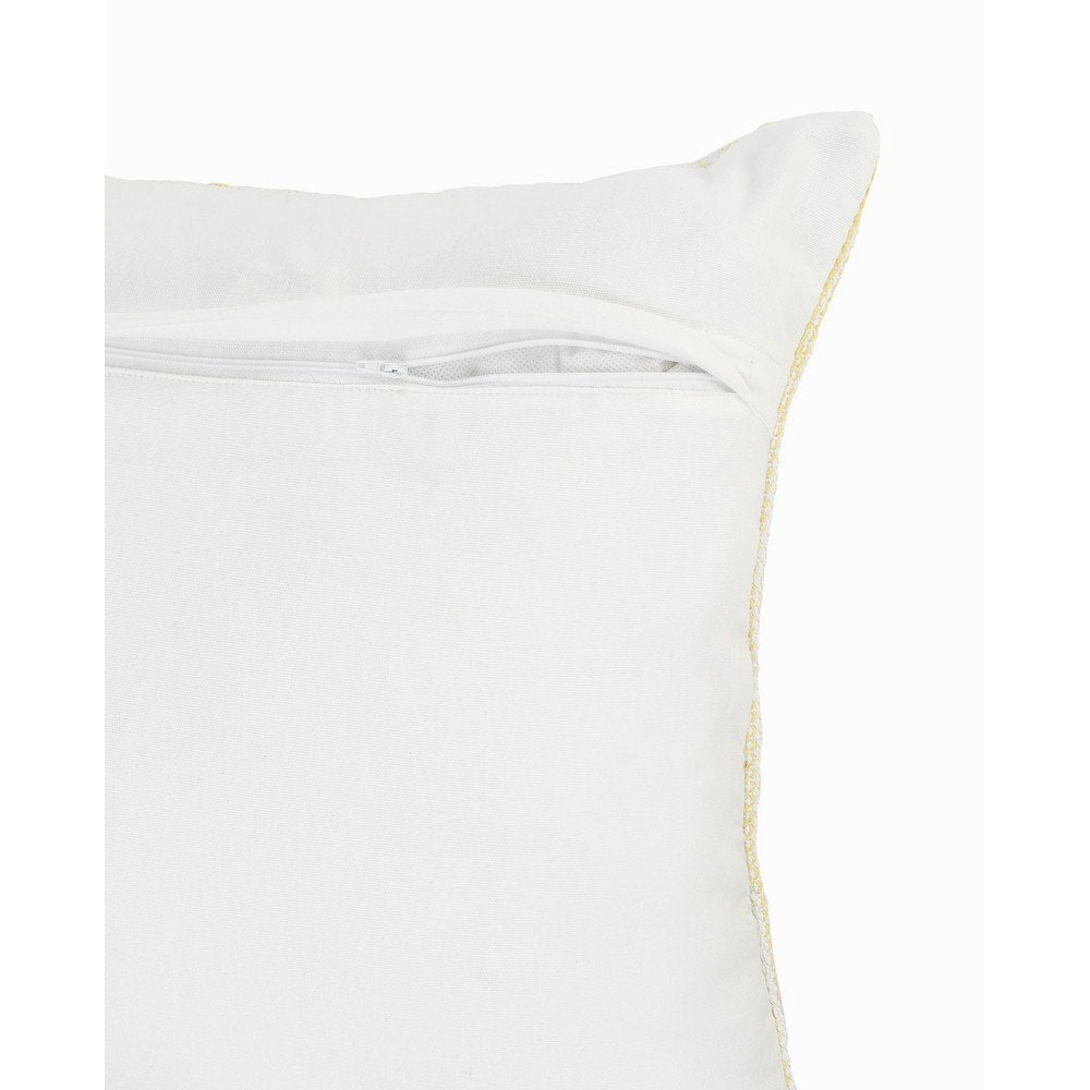 20" Yellow and White Throw Pillow — view 2