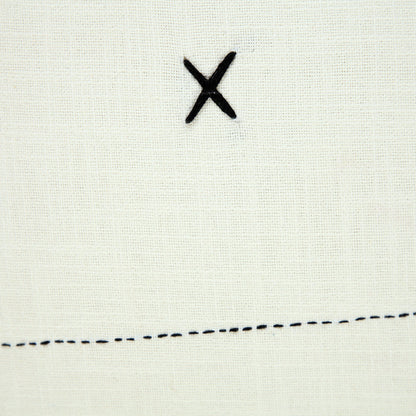 20" X 20" Off-White And Black 100% Cotton Geometric Zippered Pillow FurniFindUSA