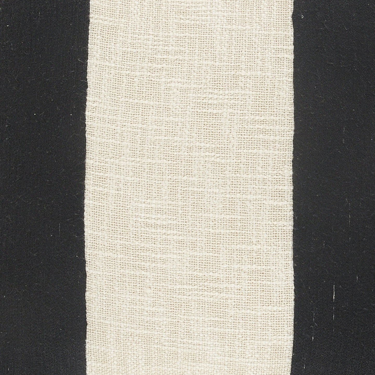20" X 20" Black And Ivory 100% Cotton Striped Zippered Pillow FurniFindUSA