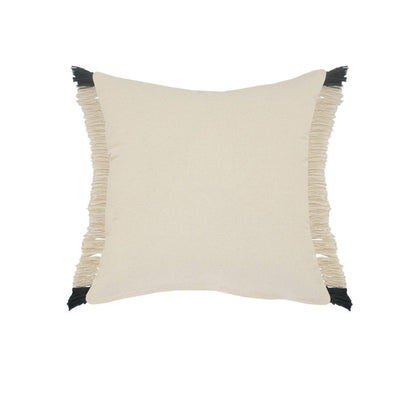 20" X 20" Juniper Green Dark Green White And Linen 100% Cotton Striped Zippered Pillow HomeRoots