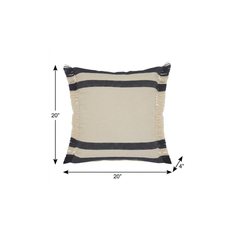 20" Blue and White Throw Pillow HomeRoots