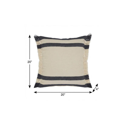 20" Blue and White Throw Pillow HomeRoots