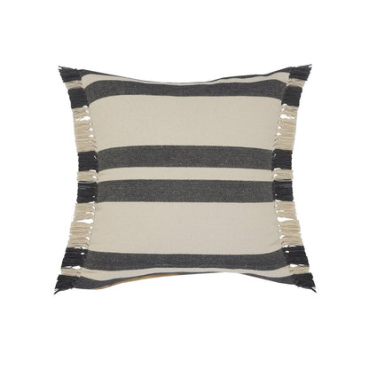 20" Gray and White Throw Pillow