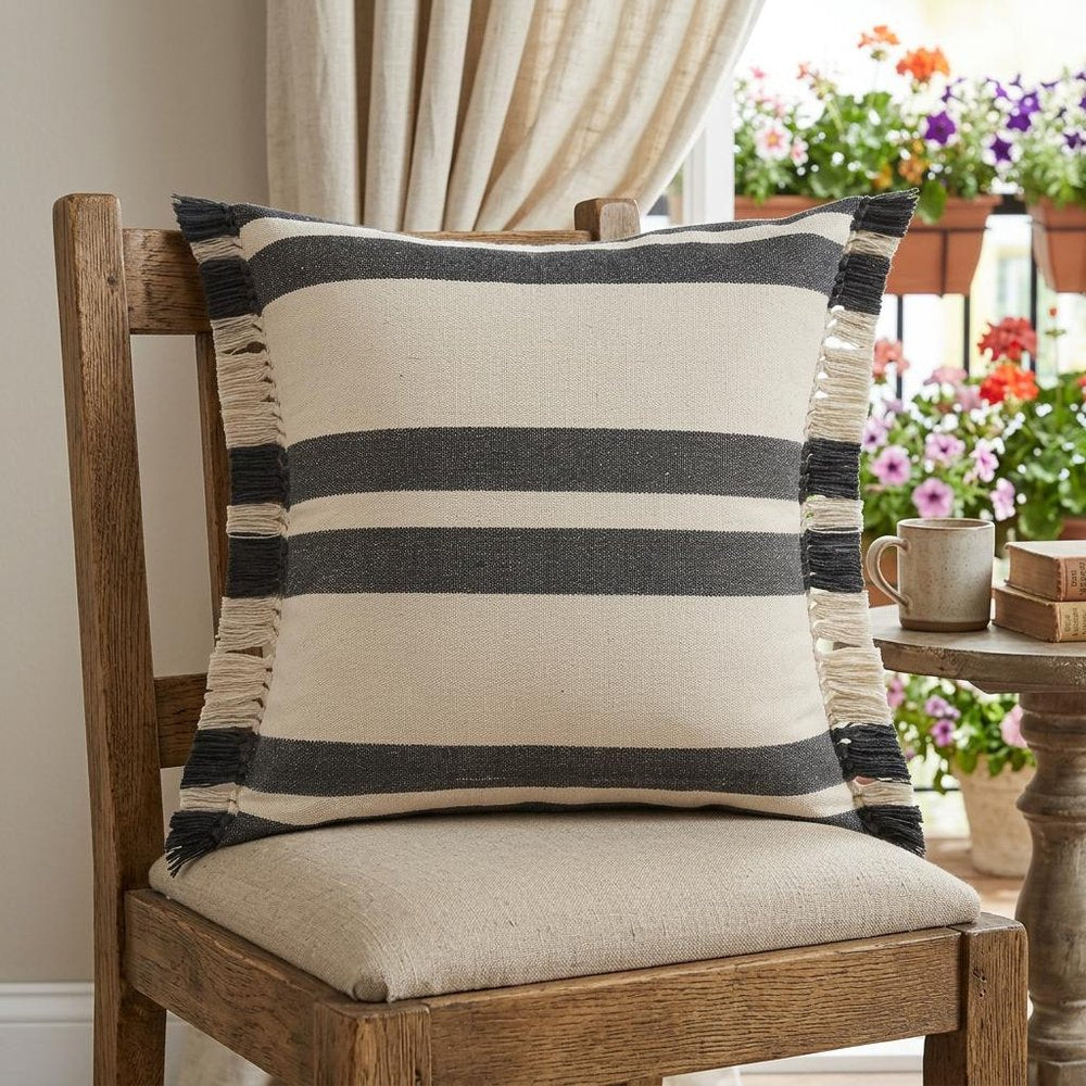 20" Gray and White Throw Pillow HomeRoots