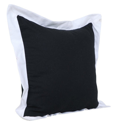 20" Black And White Cotton Geometric Throw Pillow HomeRoots