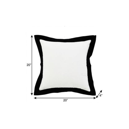 20" Black and White Throw Pillow HomeRoots