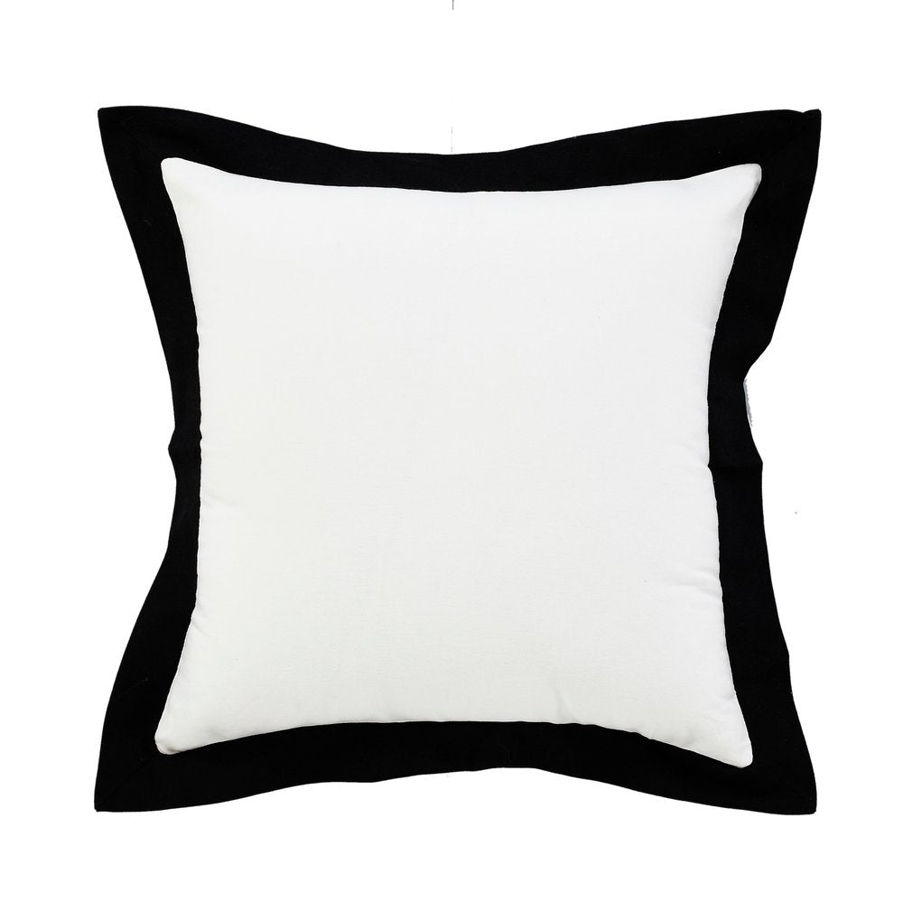 20" Black and White Throw Pillow — view 1