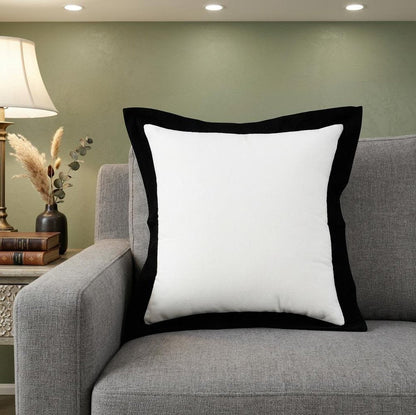 20" Black and White Throw Pillow HomeRoots