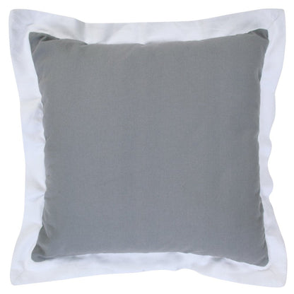 20" X 20" Gray And White 100% Cotton Geometric Zippered Pillow HomeRoots