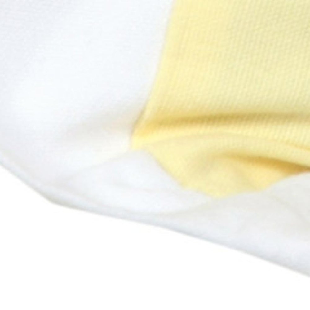 20" X 20" Light Yellow And White 100% Cotton Geometric Zippered Pillow HomeRoots