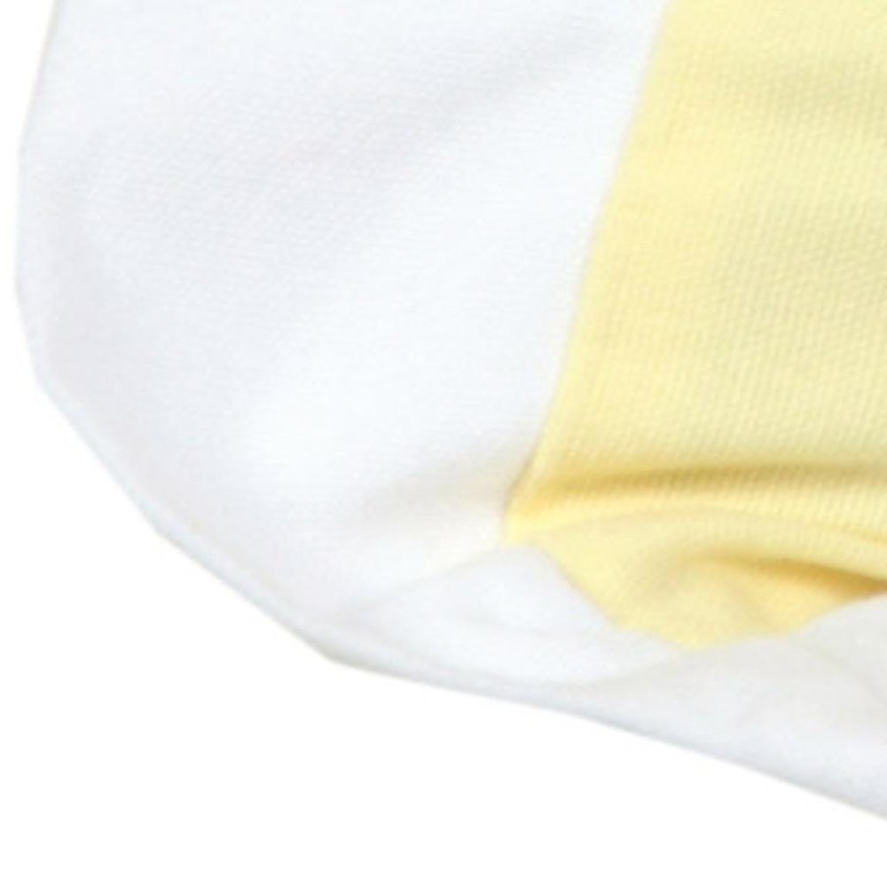 20" X 20" Light Yellow And White 100% Cotton Geometric Zippered Pillow HomeRoots