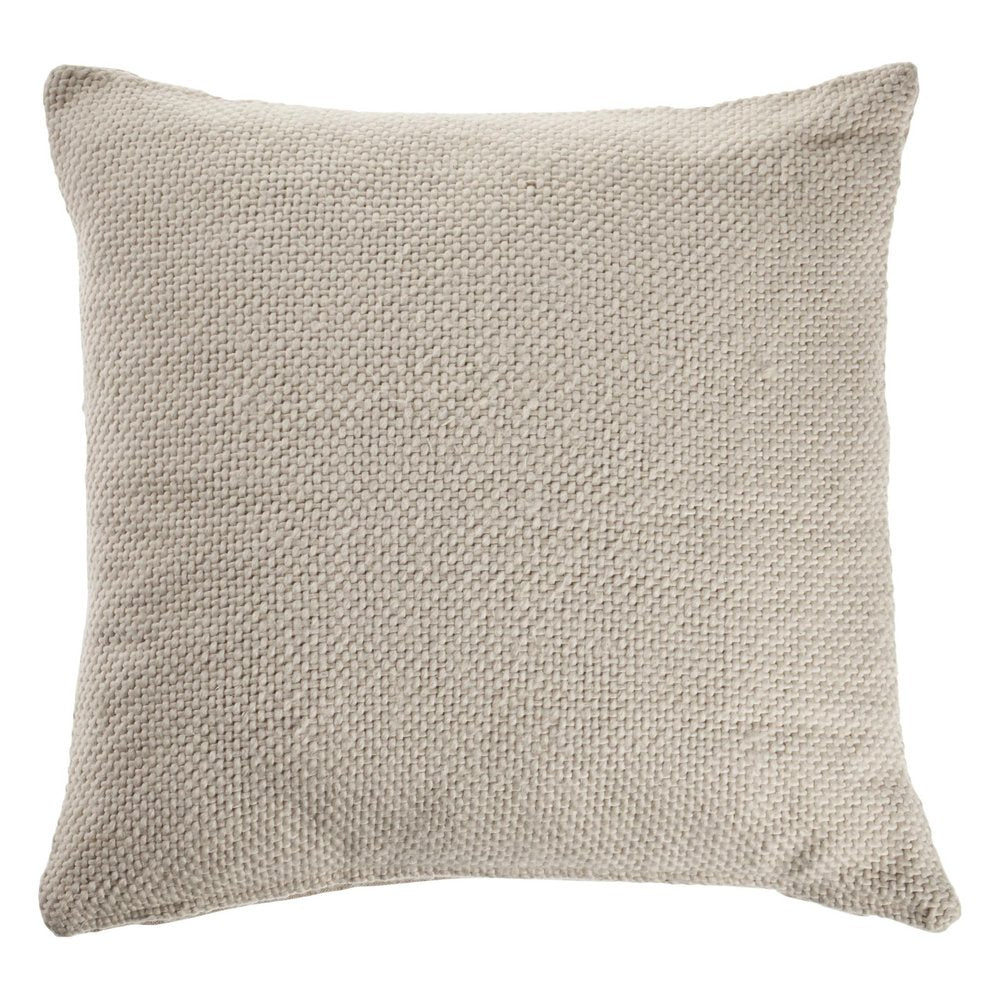 18" Cream Cotton Throw Pillow HomeRoots