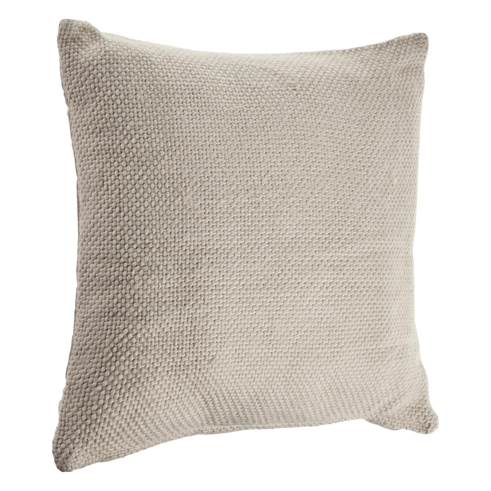 18" Cream Cotton Throw Pillow HomeRoots