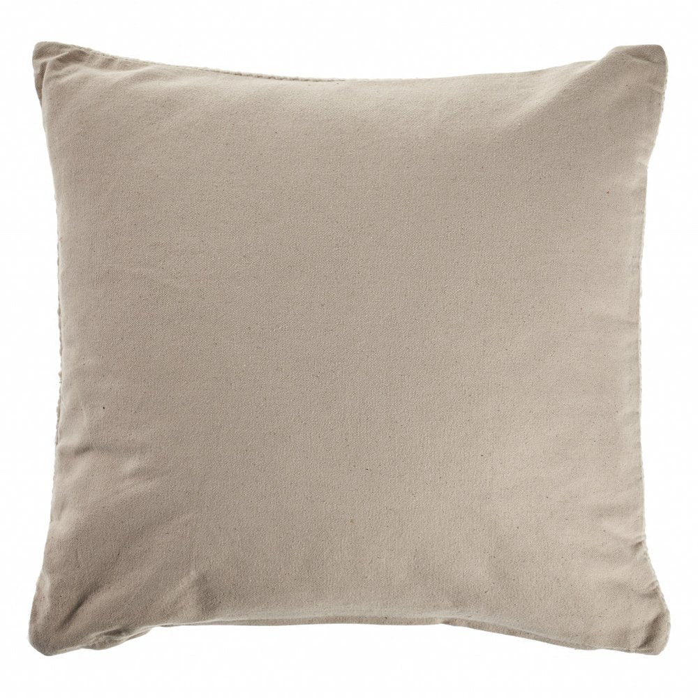 18" Cream Cotton Throw Pillow — view 5
