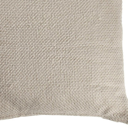 18" Cream Cotton Throw Pillow HomeRoots
