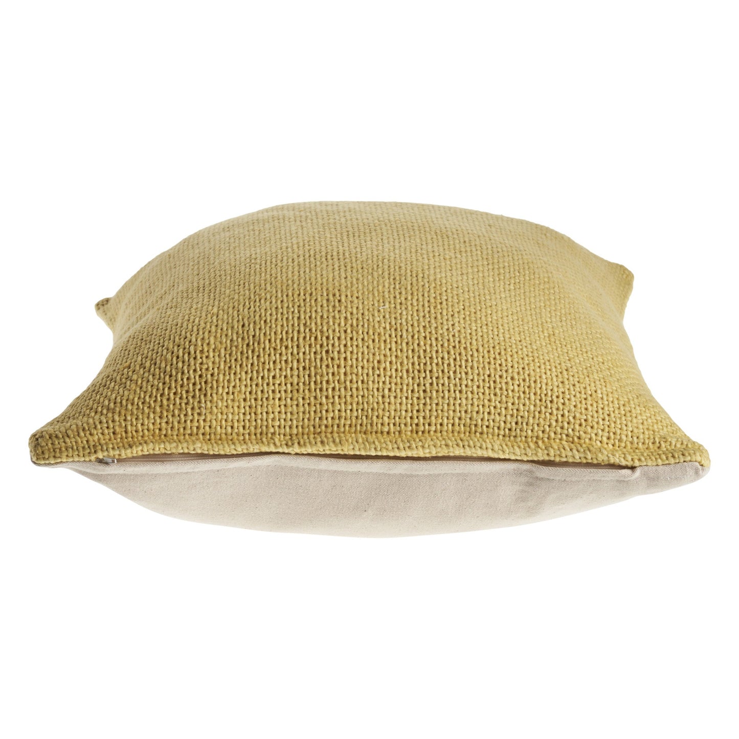 18" X 18" Yellow 100% Cotton Zippered Pillow FurniFindUSA