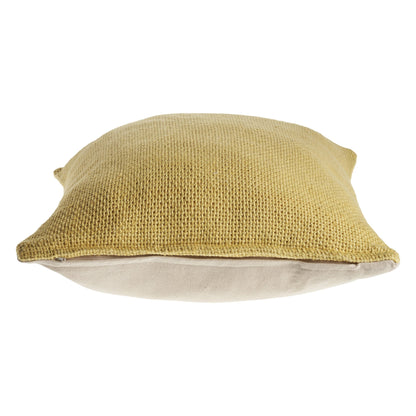 18" X 18" Yellow 100% Cotton Zippered Pillow FurniFindUSA