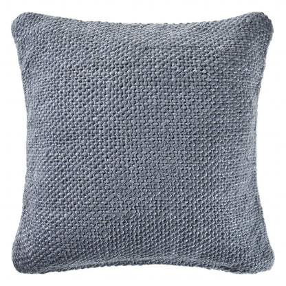 20" X 20" Frost Blue 100% Cotton Zippered Pillow FurniFindUSA