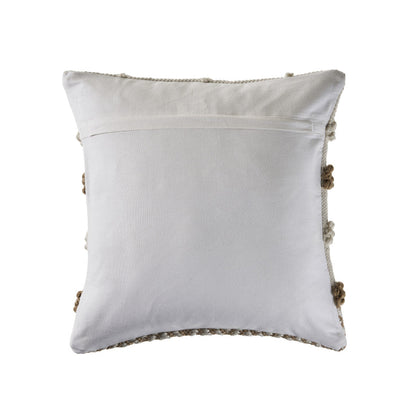 20" X 20" Tan And Beige Polyester Geometric Zippered Pillow FurniFindUSA