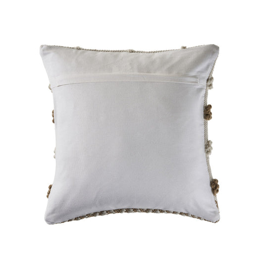 20" X 20" Tan And Beige Polyester Geometric Zippered Pillow FurniFindUSA