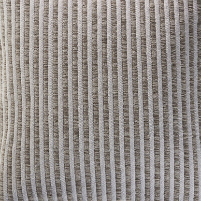 22" X 22" Beige And Cream 100% Cotton Striped Zippered Pillow HomeRoots