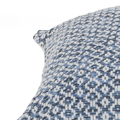 18" X 18" Navy And White 100% Cotton Geometric Zippered Pillow HomeRoots