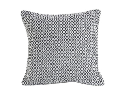 18" X 18" Black And White 100% Cotton Geometric Zippered Pillow HomeRoots