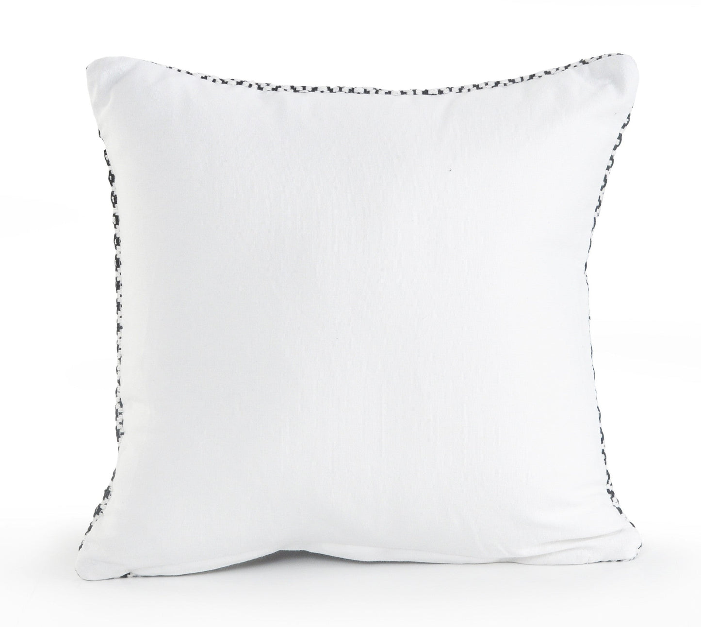 18" X 18" Black And White 100% Cotton Geometric Zippered Pillow FurniFindUSA
