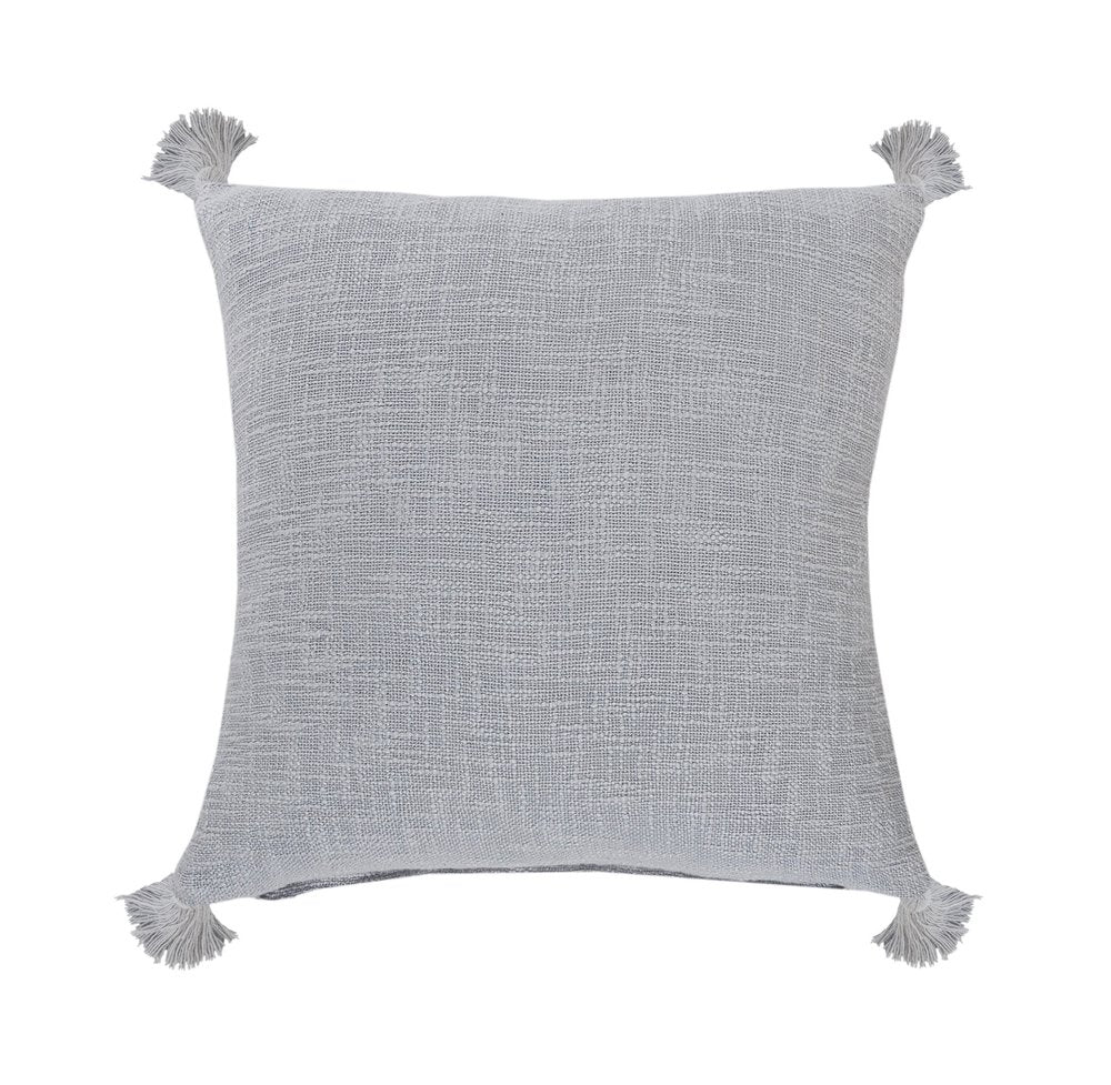 20" X 20" Light Gray 100% Cotton Zippered Pillow — view 1