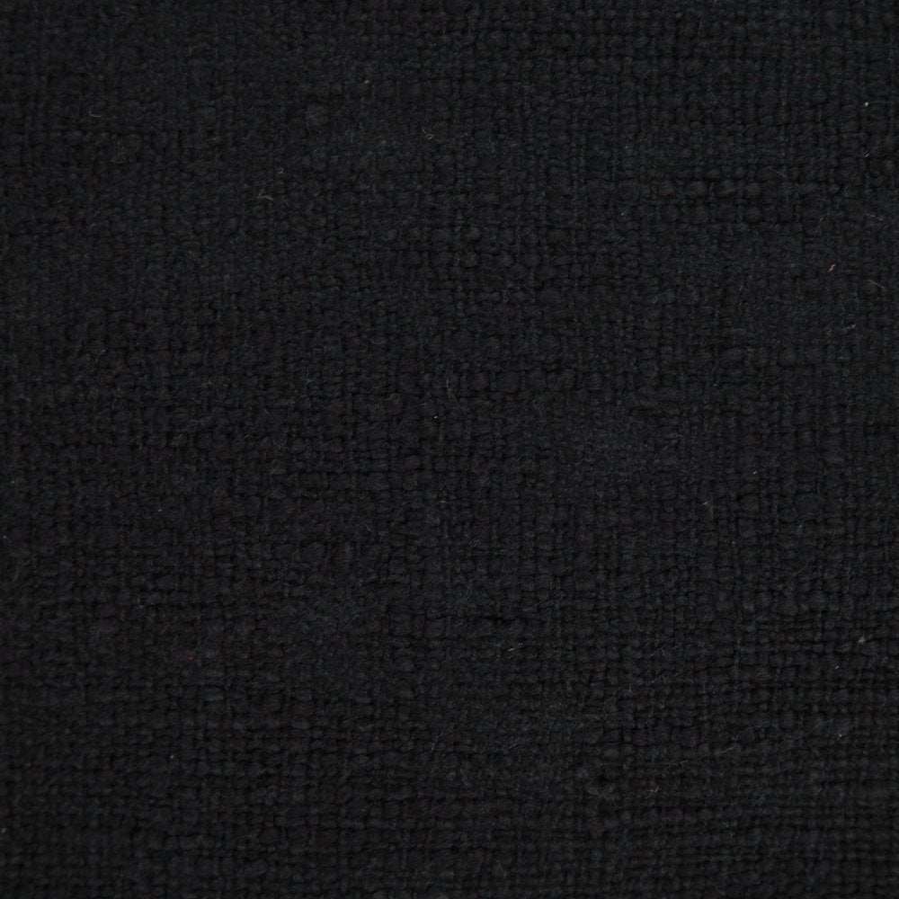 20" X 20" Jet Black 100% Cotton Zippered Pillow HomeRoots