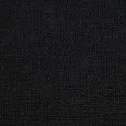 20" X 20" Jet Black 100% Cotton Zippered Pillow HomeRoots