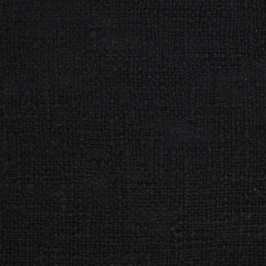 20" X 20" Jet Black 100% Cotton Zippered Pillow