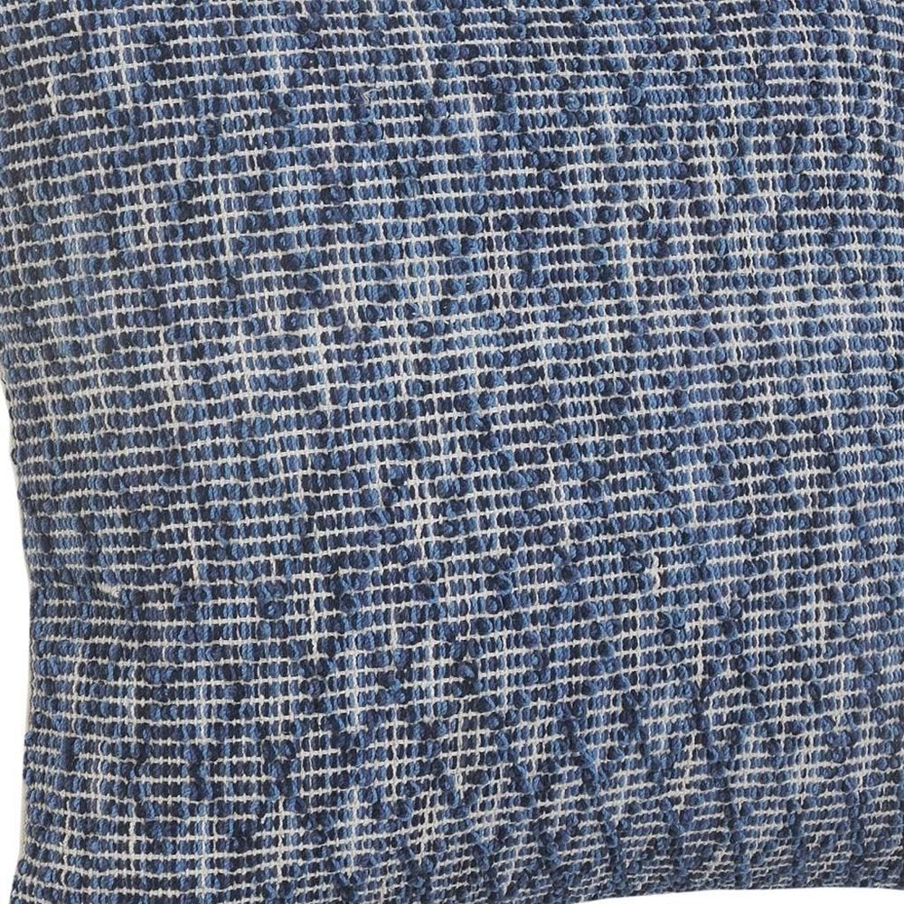20" Blue Geometric Cotton Throw Pillow HomeRoots