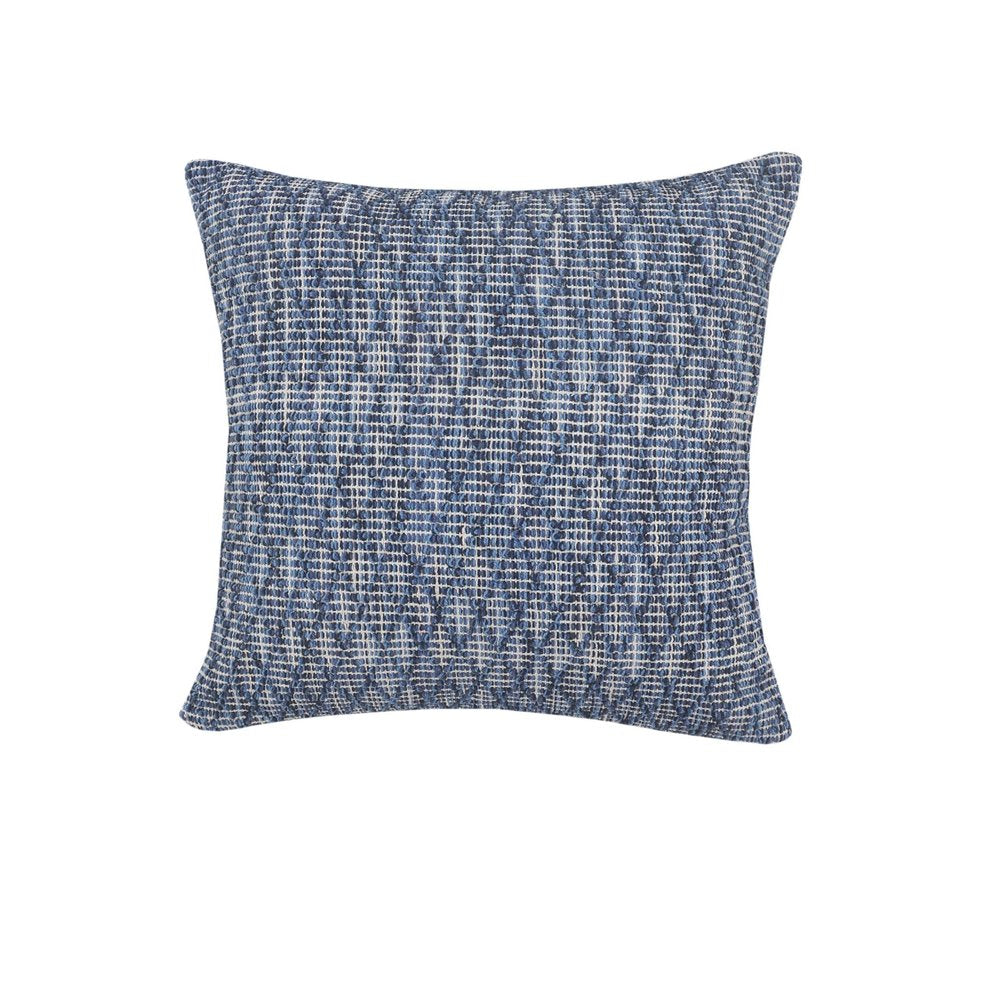20" Blue Geometric Cotton Throw Pillow HomeRoots