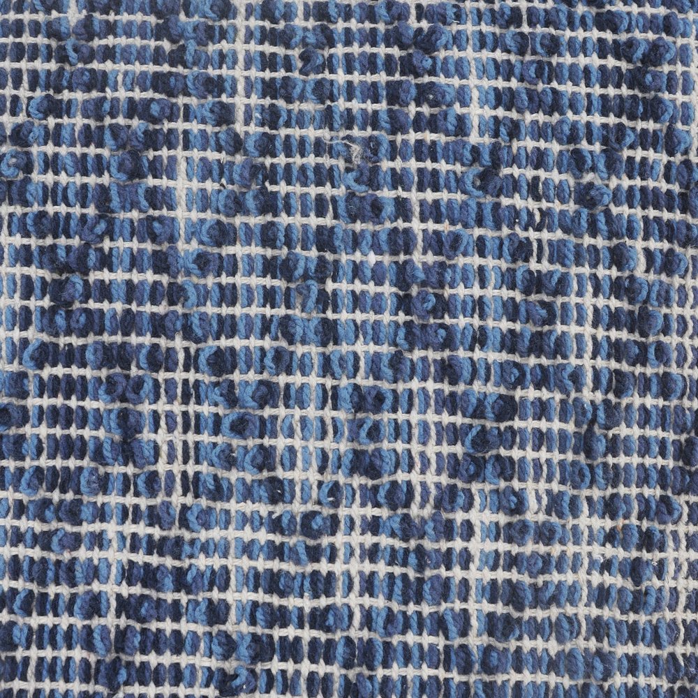 20" Blue Geometric Cotton Throw Pillow — view 2