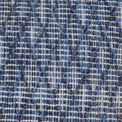 20" Blue Geometric Cotton Throw Pillow HomeRoots