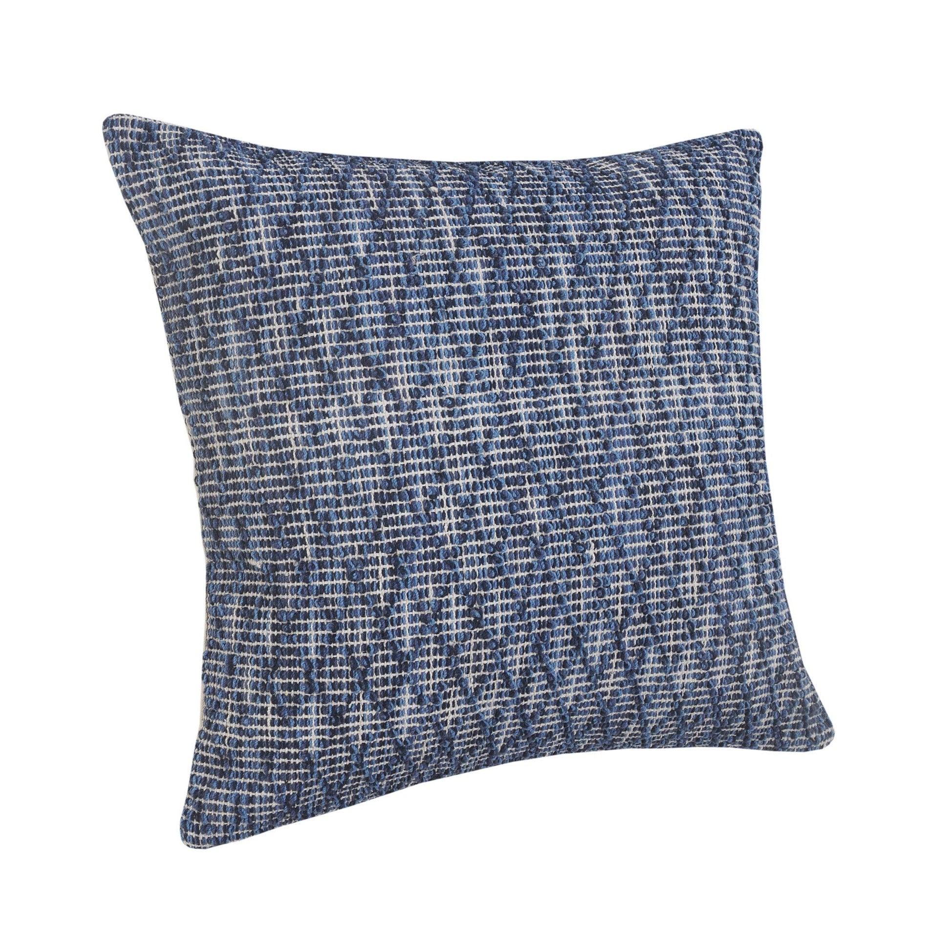 20" X 20" Blue 100% Cotton Geometric Zippered Pillow 4.0" (L) x 20.0" (W) x 20.0" (H) FurniFindUSA