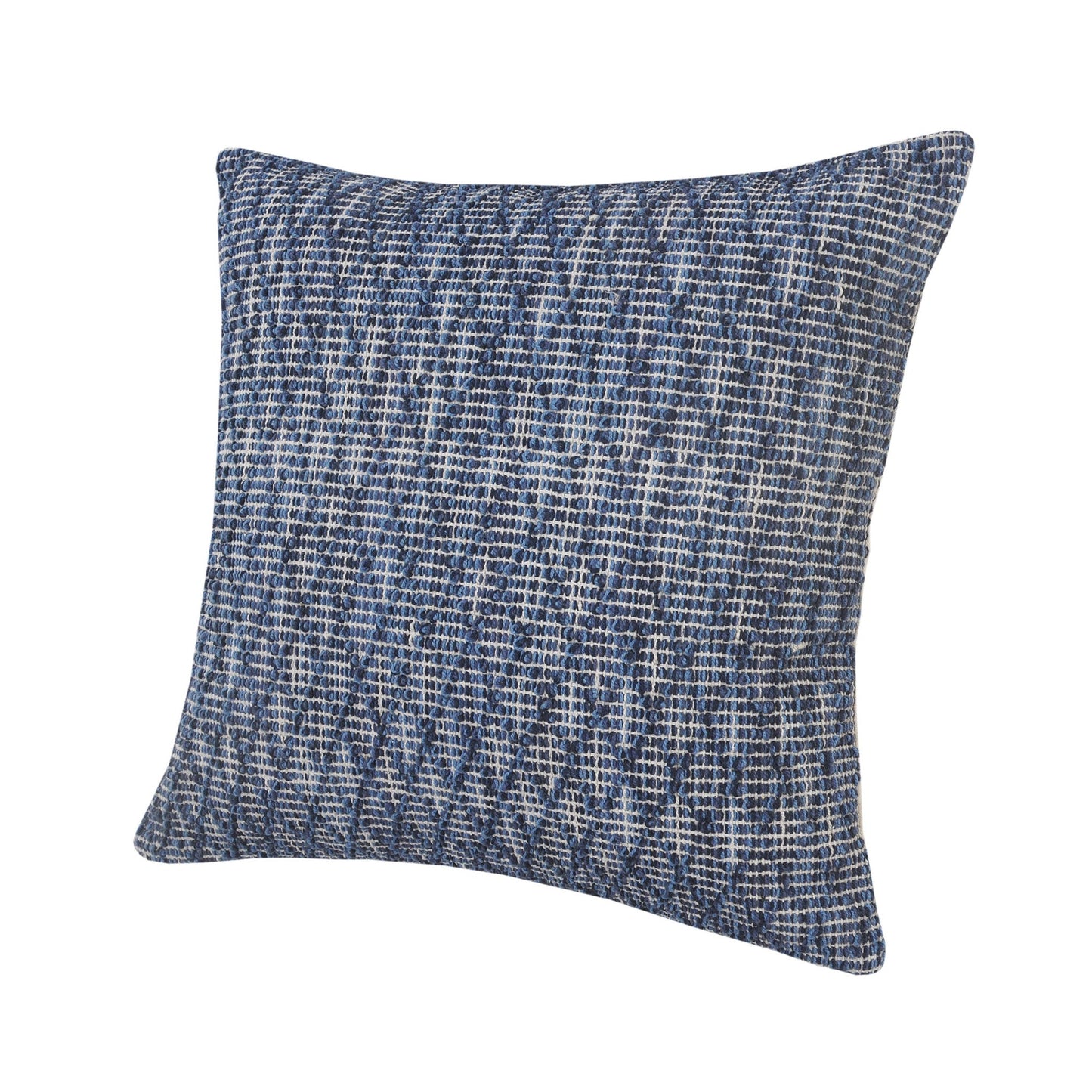 20" X 20" Blue 100% Cotton Geometric Zippered Pillow 4.0" (L) x 20.0" (W) x 20.0" (H) FurniFindUSA