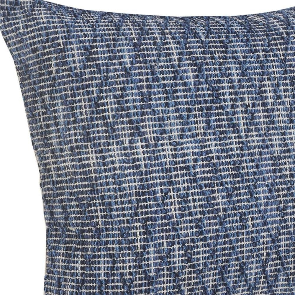 20" Blue Geometric Cotton Throw Pillow HomeRoots