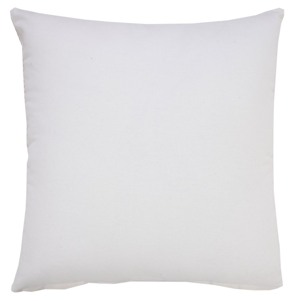 20" X 20" Beige And White 100% Cotton Striped Zippered Pillow HomeRoots