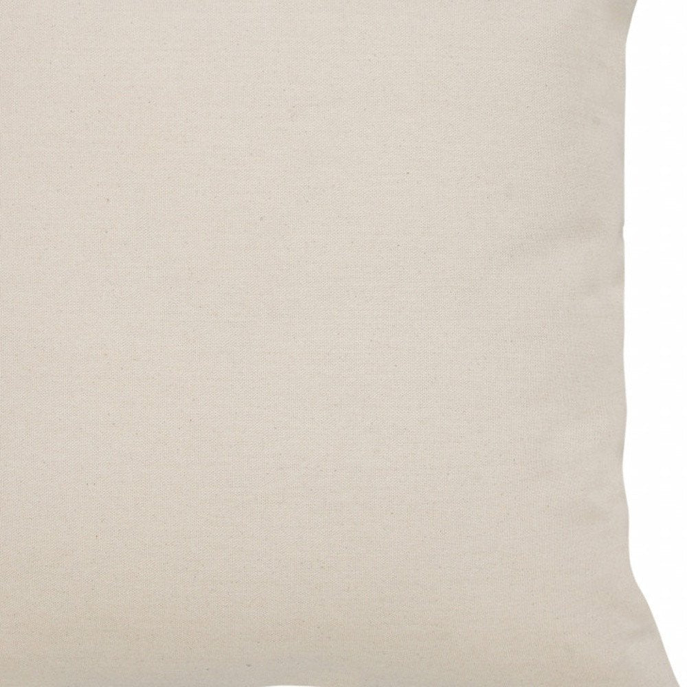 20" X 20" Green And White 100% Cotton Striped Zippered Pillow HomeRoots