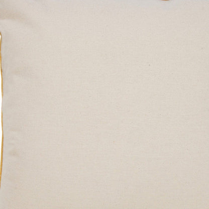 20" X 20" Yellow And White 100% Cotton Striped Zippered Pillow HomeRoots